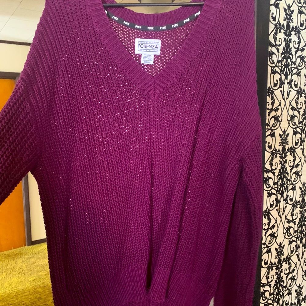 Pink mesh sweater